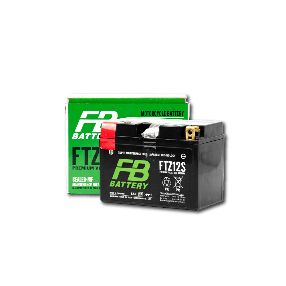 FTZ12S FB แบตเตอรี่ High Performance Maintenance Free แบตแห้ง FTZ12s 12V 11.6Ah ใช้สำหรับ Forza300 ปีเก่า VFR800 T-Max500