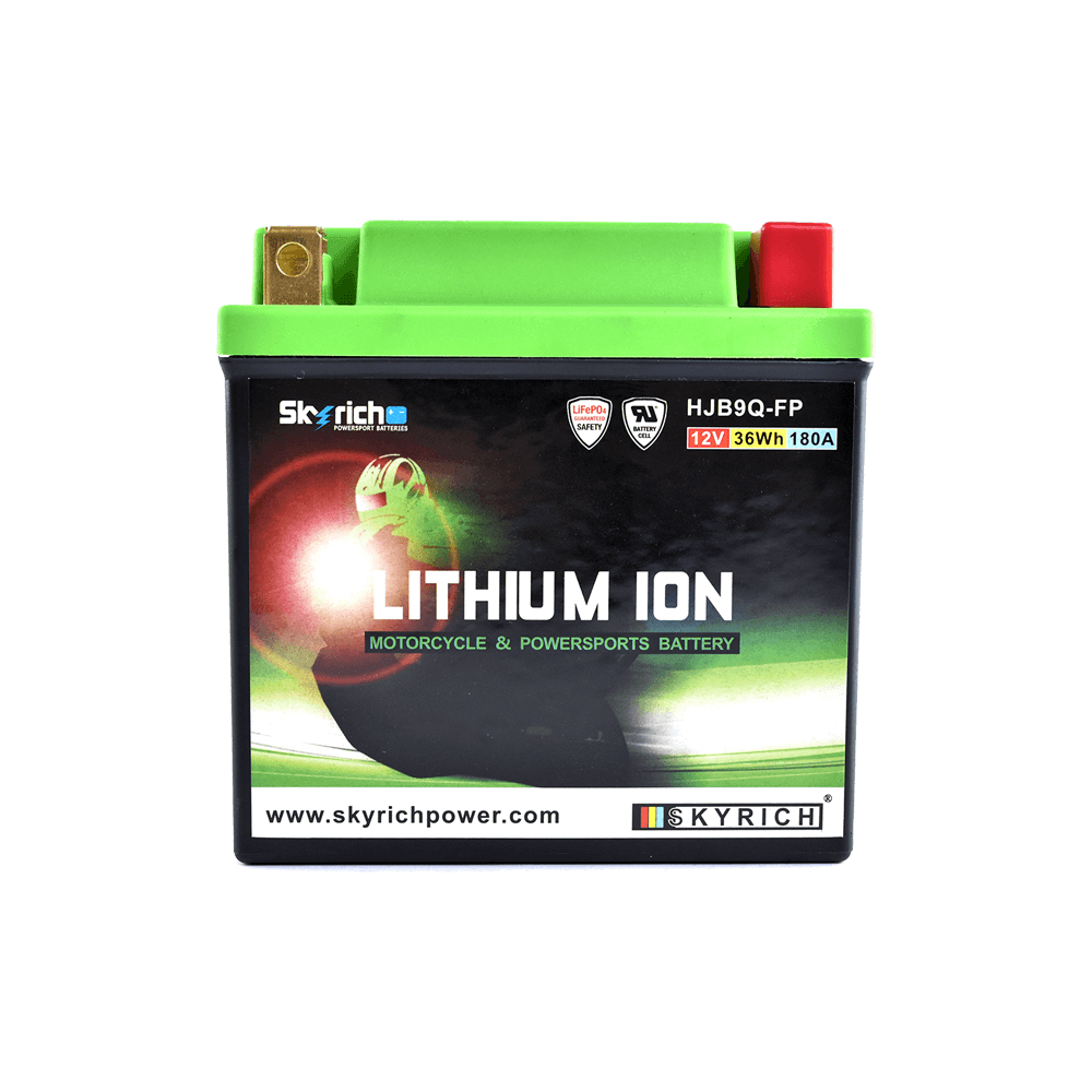 HJB9Q-FP SKYRICH แบตเตอรี่ LITHIUM ION รุ่น HJB9Q-FP ใช้สำหรับรถมอเตอร์ไซค์ KAWASAKI BOSS ,TIGER BOXER, STALLIONS CENTAUR 250