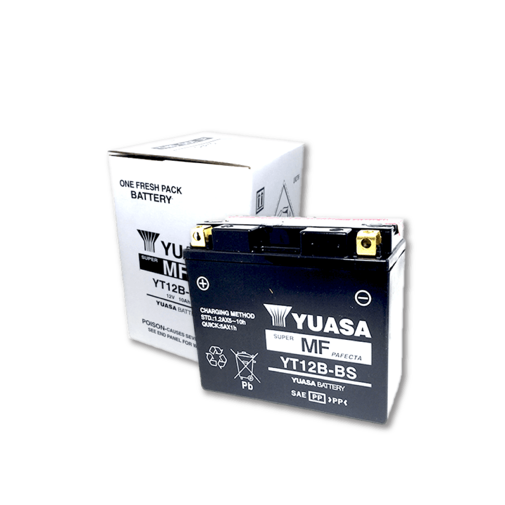 YT12B-BS YUASA แบตเตอรี่ Maintenance Free แบตแห้ง YT12B-BS 12V 10Ah ใช้สำหรับ Ducati หลายรุ่นยกเว้น Panigale