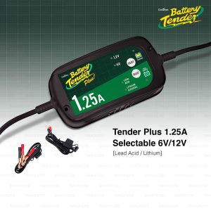 BATTERY TENDER เครื่องชาร์จแบตเตอรี่ รถยนต์ มอเตอร์ไซค์ Car/ Motorcycle Battery Charger รุ่น TENDER PLUS 1.25A SELECTABLE