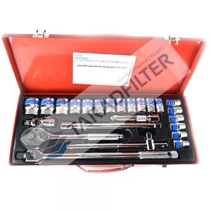 Euro King Tools ชุดบล็อกเครื่องมือช่าง อเนกประสงค์ แกน 1/2" ( 4 หุุน ) 24 ชิ้น