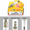 หัวเทียน NGK MAR8B-JDS ขั้ว Nickle รุ่น Multi-grounded electrode 2 เขี้ยว (1 หัว)