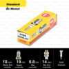 หัวเทียน NGK MAR8B-JDS ขั้ว Nickle รุ่น Multi-grounded electrode 2 เขี้ยว (1 หัว)