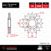 Jomthai สเตอร์หน้า 16 ฟัน ใช้สำหรับมอเตอร์ไซค์ Yamaha MT-07 / MT-09 / YZF-R1 [ JTF1591 ]