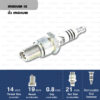 หัวเทียน NGK BR10EIX ขั้ว Iridium (1 หัว) - Made in Japan