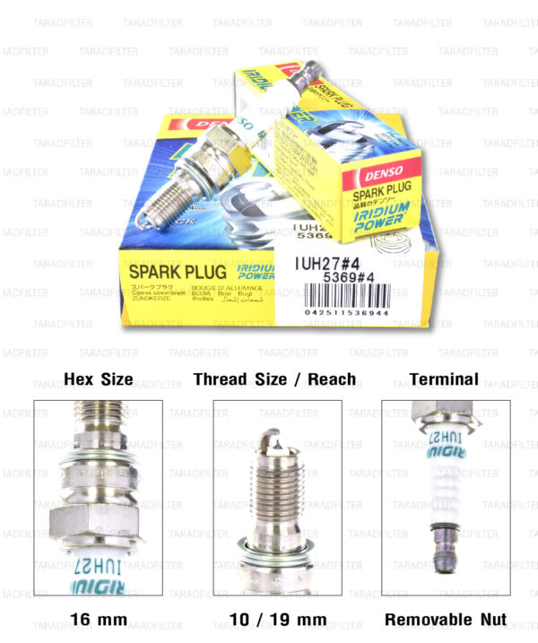 หัวเทียน DENSO IUH27 ขั้ว Iridium