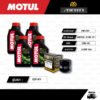 FULL MOTO ชุดถ่ายน้ำมันเครื่องกึ่งสังเคราะห์ MOTUL 5100 4T [ 10w-40 ] ใช้สำหรับ มอเตอร์ไซค์ Yamaha YZF-R1