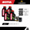 FULL MOTO ชุดถ่ายน้ำมันเครื่องกึ่งสังเคราะห์ MOTUL 5100 4T [ 10w-40 ] ใช้สำหรับ มอเตอร์ไซค์ Kawasaki ZX-6R / Z800 / Z900 / Z1000 / ZX-10