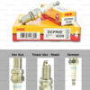 หัวเทียน NGK DCPR8E ขั้ว Nickel ใช้สำหรับ Ducati M795, M796