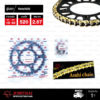 Jomthai ชุดเปลี่ยนโซ่ สเตอร์ โซ่ ZX-ring (ZSMX) สีทอง และ สเตอร์สีดำ สำหรับมอเตอร์ไซค์ Honda REBEL 500 CMX500 '17-'18 [15/40]