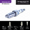 NGK หัวเทียน Ruthenium HX ขั้ว Ruthenium LFR6AHX-S ใช้สำหรับรถ Toyota Fortuner 2.7L ’05, Hilux Vigo 2.7L, Innova 2.0L ’04 - Made in Japan