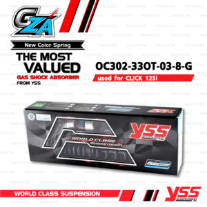 YSS โช๊คแก๊ส G-ซ่าส์ GZA มาใหม่ ใช้อัพเกรดสำหรับ CLICK125i【 OC302-330T-03-8-G 】