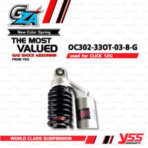 YSS โช๊คแก๊ส G-ซ่าส์ GZA มาใหม่ ใช้อัพเกรดสำหรับ CLICK125i【 OC302-330T-03-8-G 】