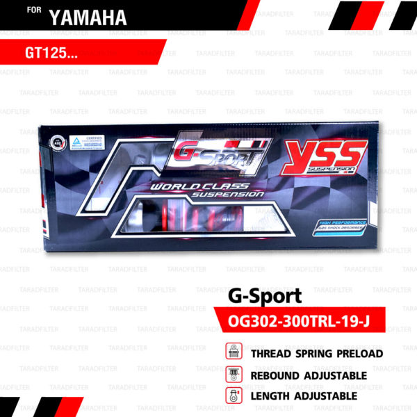 YSS โช๊คแก๊ส G-Sport ใช้อัพเกรดสำหรับ Yamaha GT125【 OG302-300TRL-19-J 】 [ โช๊ค YSS แท้ 100% พร้อมประกันศูนย์ 6 เดือน ️]