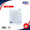 EBC ผ้าเบรกหลัง รุ่น Organic ใช้สำหรับรถ YZF-R3 [R] , MT-03 [R] [ FA662 ]