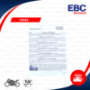 EBC ผ้าเบรกหน้า รุ่น Organic ใช้สำหรับรถ YZF-R3 [F] , MT-03 [F] [ FA663 ]