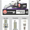 NGK หัวเทียน Ruthenium HX ขั้ว Ruthenium LKR6AHX - Made in Japan