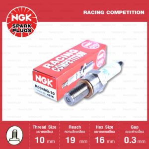 หัวเทียน NGK R0045Q-10 รุ่น Racing ไร้เขี้ยว แทนเบอร์ CR10E / CR10EH / CR10EIX