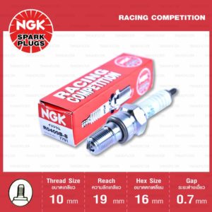 หัวเทียน NGK R0409B-8 ขั้ว Iridium Racing กล่องแดง ใช้สำหรับ Honda CRF250R 2005-2006