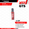 YSS โช๊คแก๊สหน้าและหลัง ใช้สำหรับ Vespa GTS 【 VU302-240TRC-03 】,【 TZ302-340TR 】 โช๊คหน้าสปริงแดง / โช๊คหลังสปริงแดง [ โช๊ค YSS แท้ 100% พร้อมประกันศูนย์ 2 ปี ]