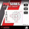 JOMTHAI Pro Series สเตอร์หน้ามียางรองสเตอร์ 15 ฟัน ใช้สำหรับ CB500X / CBR500R