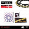 JOMTHAI ชุดโซ่สเตอร์ โซ่ X-ring สีทอง และ สเตอร์สีดำ ใช้สำหรับมอเตอร์ไซค์ KTM Duke 200 [’12-’18] , 200 RC [’14-’18], 125 Duke/RC [14/45]
