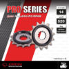 JOMTHAI Pro Series สเตอร์หน้ามียางรองสเตอร์ 14 ฟัน ใช้สำหรับ Ninja650 Versys650 Er6n YZF-R3 MT-03