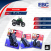 EBC ชุดผ้าเบรคหน้า-หลัง รุ่น Organic ใช้สำหรับรถ Kawasaki รุ่น Er-6n , Er-6F , Versys650 '07-'14 [ FA229-FA231-FA192 ]