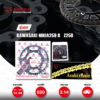 JOMTHAI ชุดโซ่สเตอร์ Pro Series โซ่ X-ring สีเหล็กติดรถ และ สเตอร์สีดำ ใช้สำหรับมอเตอร์ไซค์ Kawasaki Ninja250 R / Z250 [14/44]