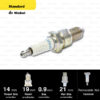 NGK หัวเทียน Standard ขั้ว Nickel ติดรถ BPR6ES (1 หัว) - Made in Japan Blister Pack