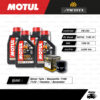 FULL MOTO ชุดถ่ายน้ำมันเครื่องสังเคราะห์แท้ 100% MOTUL 7100 4T [ 15w-50 ] ใช้สำหรับ Triumph Street Twin / Bonneville T100 / T120 / Thruxton / Scrambler