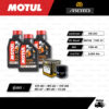 FULL MOTO ชุดถ่ายน้ำมันเครื่องสังเคราะห์แท้ 100% MOTUL 7100 4T [ 10w-40 ] พร้อมกรองเครื่อง [ FM-204 ] ใช้สำหรับ YAMAHA YZF-R3 / MT-03 / YZF-R6 / MT-07 / MT-09 / FZ-09