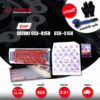 JOMTHAI ชุดโซ่-สเตอร์ โซ่ X-ring (ASMX) สีแดง และ สเตอร์สีเหล็กติดรถ ใช้สำหรับมอเตอร์ไซค์ Suzuki GSX-R150 / GSX-S150 [14/45]
