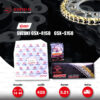 JOMTHAI ชุดโซ่-สเตอร์ โซ่ X-ring (ASMX) สีทอง และ สเตอร์สีเหล็กติดรถ ใช้สำหรับมอเตอร์ไซค์ Suzuki GSX-R150 / GSX-S150 [14/45]