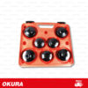 Okura ชุดฝาครอบกรองน้ำมันเครื่อง ถอดไส้กรองน้ำมันเครื่อง 15 ตัว พร้อมตัวต่อแปลงใส่ได้กับประแจ 3 หุน และ 4 หุน (3/8 , 1/2 ) | 15Pcs Oil Filter Cup Tyre Wrench Socket Removal Tool Kit รุ่น OK-1075