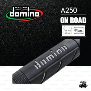 DOMINO MANOPOLE GRIP ปลอกแฮนด์ รุ่น A250 สีดำ-เทา ใช้สำหรับรถมอเตอร์ไซค์ [ 1 คู่ ]