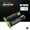 DOMINO MANOPOLE GRIP ปลอกแฮนด์ รุ่น A450 รุ่นใหม่ล่าสุด สีดำ-เขียว ใช้สำหรับรถมอเตอร์ไซค์ [ 1 คู่ ]