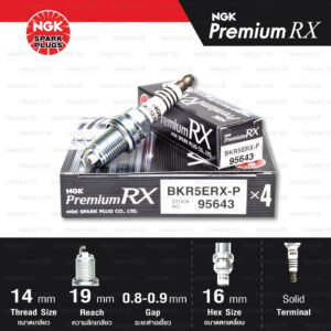 NGK หัวเทียน Premium RX ขั้ว Ruthenium BKR5ERX-P [ ใช้อัพเกรด BKR5E ] (1 หัว) - Made in Japan