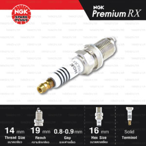 NGK หัวเทียน Premium RX ขั้ว Ruthenium BKR5ERX-P [ ใช้อัพเกรด BKR5E ] (1 หัว) - Made in Japan