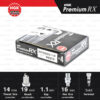 NGK หัวเทียน Premium RX ขั้ว Ruthenium BKR6ERX-11P [ ใช้อัพเกรด BKR6E-11 ] (1 หัว) - Made in Japan