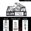 NGK หัวเทียน MotoDX ขั้ว Ruthenium CR7EDX-S [ ใช้สำหรับ TMAX / Royal Enfield Himalayan 400 / Interceptor 650 / Continental GT 650 ] (1 หัว) - Made in Japan