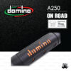 DOMINO MANOPOLE GRIP ปลอกแฮนด์ รุ่น A250 สีดำ-ส้ม ใช้สำหรับรถมอเตอร์ไซค์ [ 1 คู่ ]