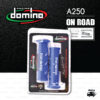 DOMINO MANOPOLE GRIP ปลอกแฮนด์ รุ่น A250 สีน้ำเงิน-ขาว ใช้สำหรับรถมอเตอร์ไซค์ [ 1 คู่ ]