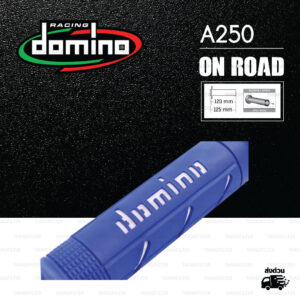 DOMINO MANOPOLE GRIP ปลอกแฮนด์ รุ่น A250 สีน้ำเงิน-ขาว ใช้สำหรับรถมอเตอร์ไซค์ [ 1 คู่ ]
