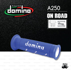 DOMINO MANOPOLE GRIP ปลอกแฮนด์ รุ่น A250 สีน้ำเงิน-ขาว ใช้สำหรับรถมอเตอร์ไซค์ [ 1 คู่ ]