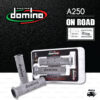 DOMINO MANOPOLE GRIP ปลอกแฮนด์ รุ่น A250 สีเทา-ดำ ใช้สำหรับรถมอเตอร์ไซค์ [ 1 คู่ ]