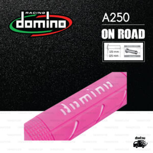 DOMINO MANOPOLE GRIP ปลอกแฮนด์ รุ่น A250 สีชมพู-ขาว ใช้สำหรับรถมอเตอร์ไซค์ [ 1 คู่ ]