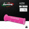 DOMINO MANOPOLE GRIP ปลอกแฮนด์ รุ่น A250 สีชมพู-ขาว ใช้สำหรับรถมอเตอร์ไซค์ [ 1 คู่ ]