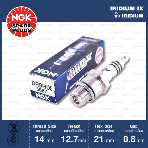 หัวเทียน NGK BR9HIX ขั้ว Iridium - Made in Japan