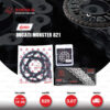 JOMTHAI ชุดเปลี่ยนโซ่-สเตอร์ โซ่ ZX-ring (ZSMX) สีเหล็กติดรถ และ สเตอร์สีดำ เปลี่ยนมอเตอร์ไซค์ Ducati Monster 821 [15/46]